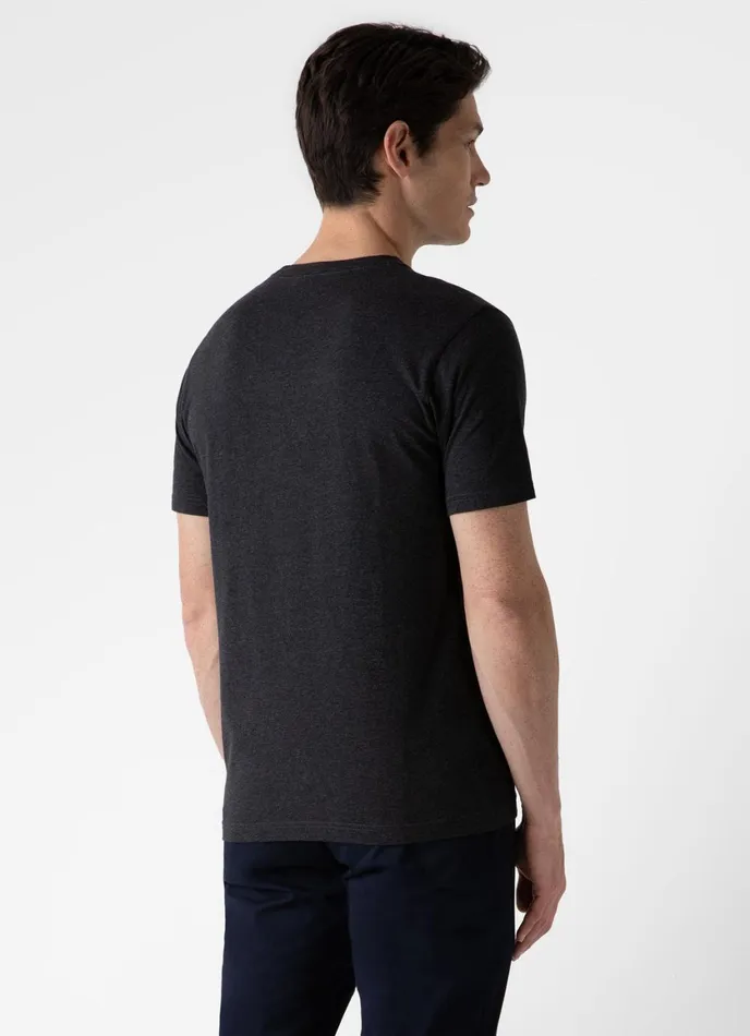 Riviera Midweight Tshirt Charcoal Melange Men SUNSPEL Tshirts
