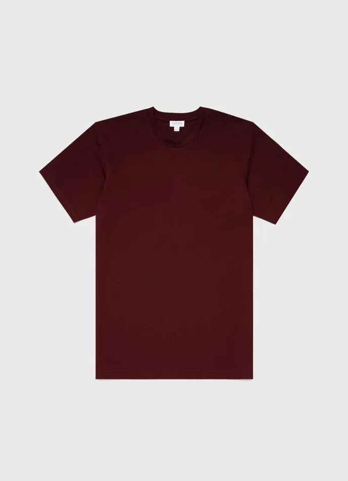 Riviera Midweight Tshirt Maroon Men SUNSPEL Tshirts