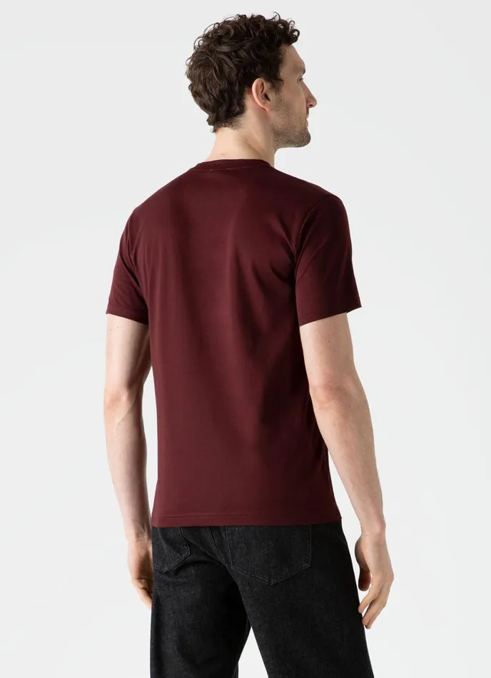 Riviera Midweight Tshirt Maroon Men SUNSPEL Tshirts
