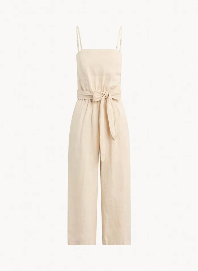 Rompers and Jumpsuits Women Bella Dahl Smocked Back Jumpsuit 8211 Samba Tan