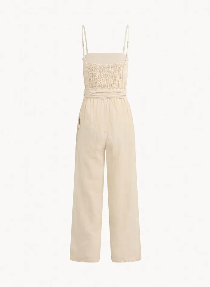 Rompers and Jumpsuits Women Bella Dahl Smocked Back Jumpsuit 8211 Samba Tan Rompers and Jumpsuits Women Bella Dahl Smocked Back Jumpsuit 8211 Samba Tan