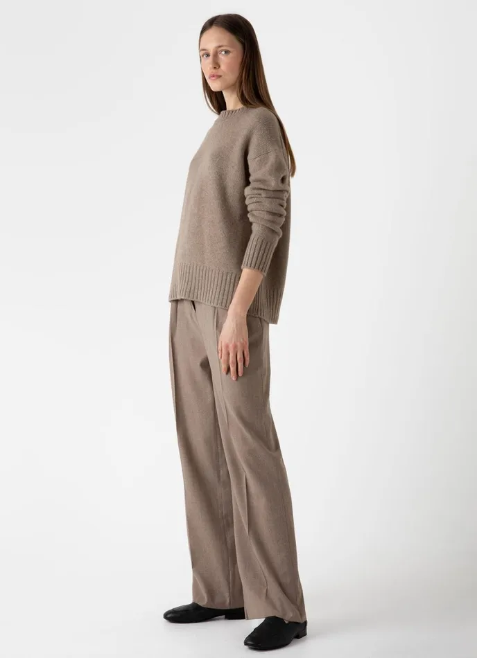 Roxburgh Cashmere Jumper Natural Brown Women SUNSPEL Knitwear