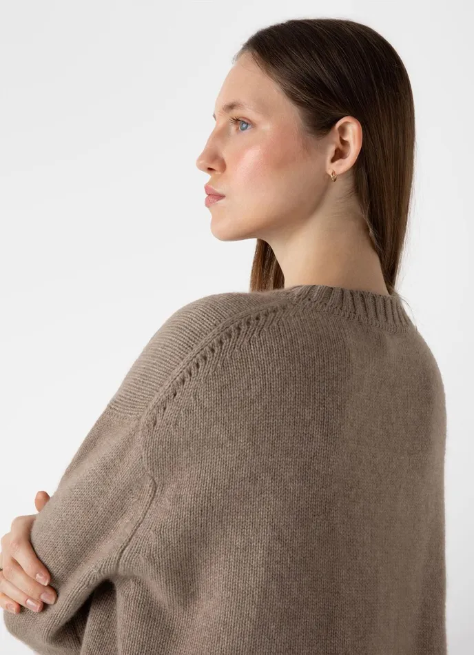 Roxburgh Cashmere Jumper Natural Brown Women SUNSPEL Knitwear