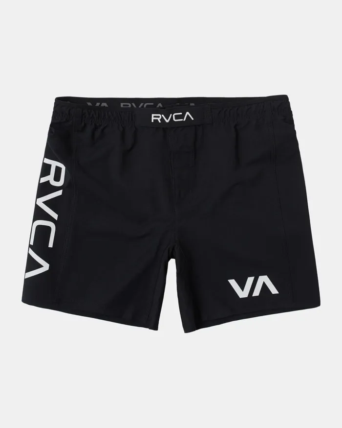 RVCA Athletic Shorts Grappler Elastic Waist Walkshorts 17034 Black 8211 Men