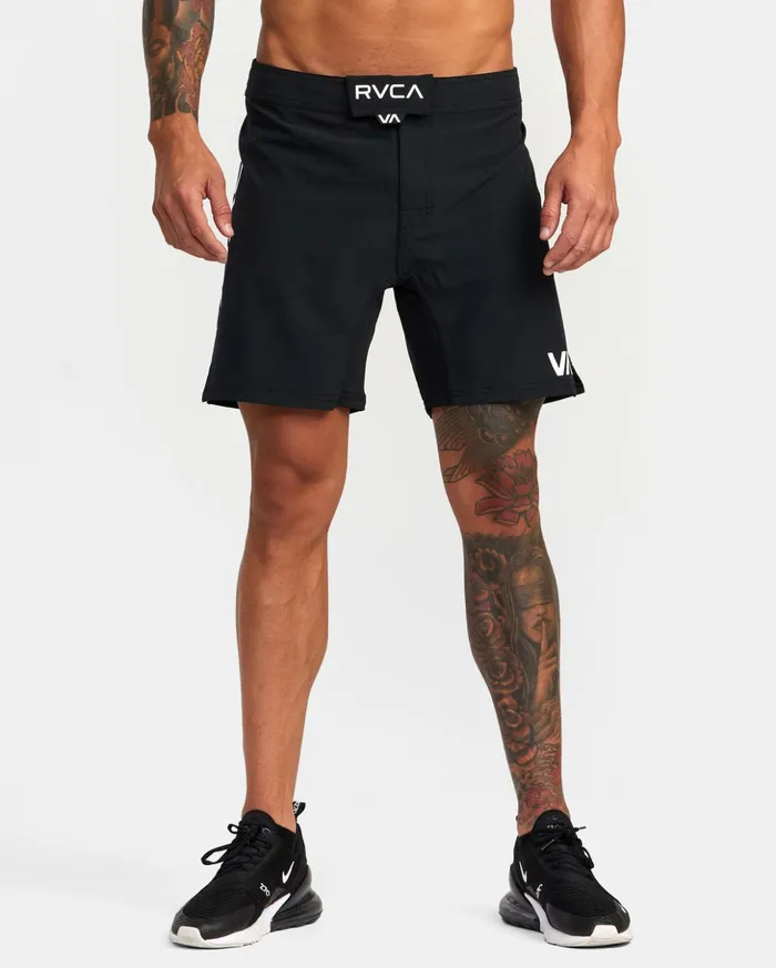 RVCA Athletic Shorts Grappler Elastic Waist Walkshorts 17034 Black 8211 Men