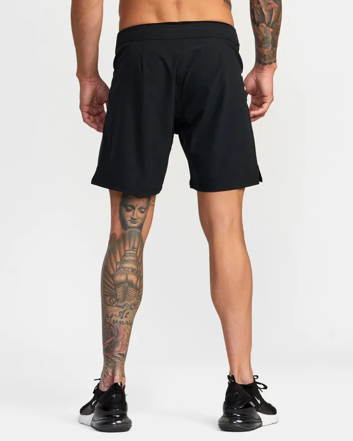 RVCA Athletic Shorts Grappler Elastic Waist Walkshorts 17034 Black 8211 Men