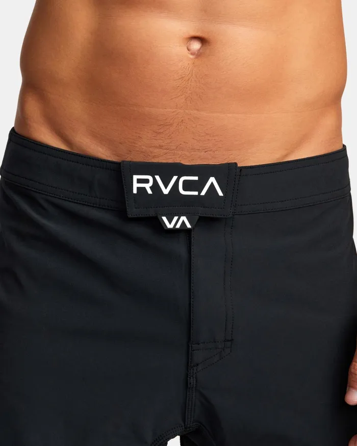 RVCA Athletic Shorts Grappler Elastic Waist Walkshorts 17034 Black 8211 Men