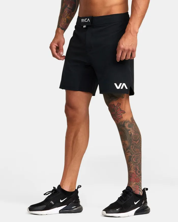 RVCA Athletic Shorts Grappler Elastic Waist Walkshorts 17034 Black 8211 Men
