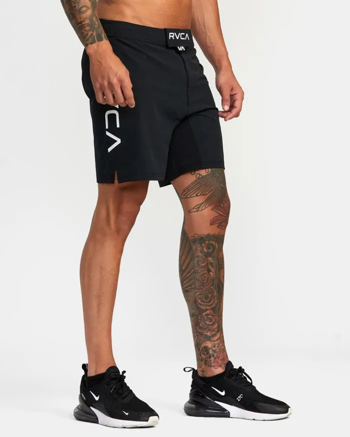 RVCA Athletic Shorts Grappler Elastic Waist Walkshorts 17034 Black 8211 Men