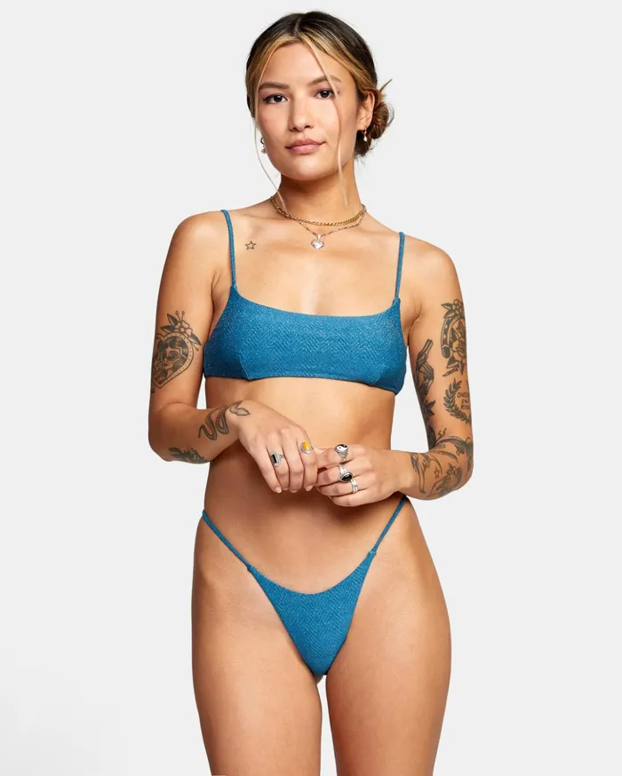 RVCA Bikini Bottoms Brightside Skimpy French Bikini Bottoms Snorkel Blue 8211 Women RVCA Bikini Bottoms Brightside Skimpy French Bikini Bottoms Snorkel Blue 8211 Women