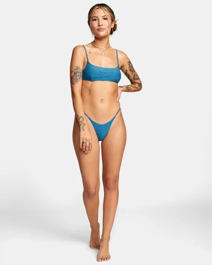 RVCA Bikini Bottoms Brightside Skimpy French Bikini Bottoms Snorkel Blue 8211 Women RVCA Bikini Bottoms Brightside Skimpy French Bikini Bottoms Snorkel Blue 8211 Women