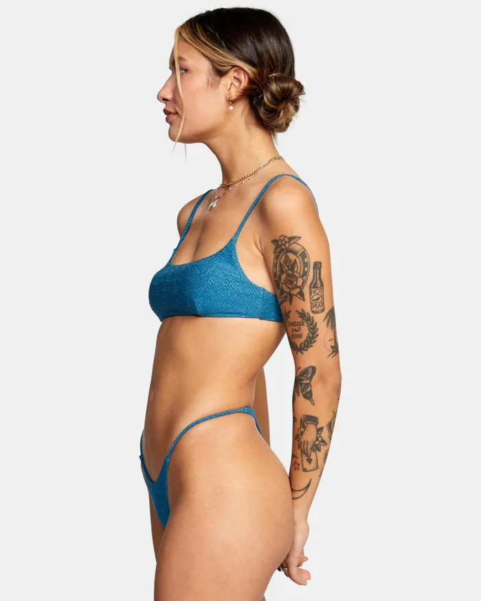RVCA Bikini Bottoms Brightside Skimpy French Bikini Bottoms Snorkel Blue 8211 Women RVCA Bikini Bottoms Brightside Skimpy French Bikini Bottoms Snorkel Blue 8211 Women