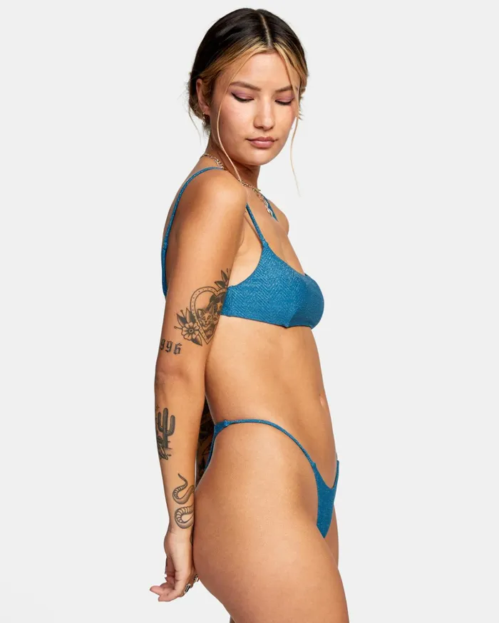 RVCA Bikini Bottoms Brightside Skimpy French Bikini Bottoms Snorkel Blue 8211 Women RVCA Bikini Bottoms Brightside Skimpy French Bikini Bottoms Snorkel Blue 8211 Women