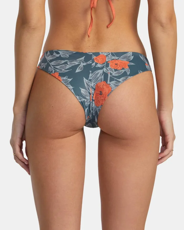 RVCA Bikini Bottoms LowRise Cheeky Hipster Bikini Bottom Stormy Blue 8211 Women