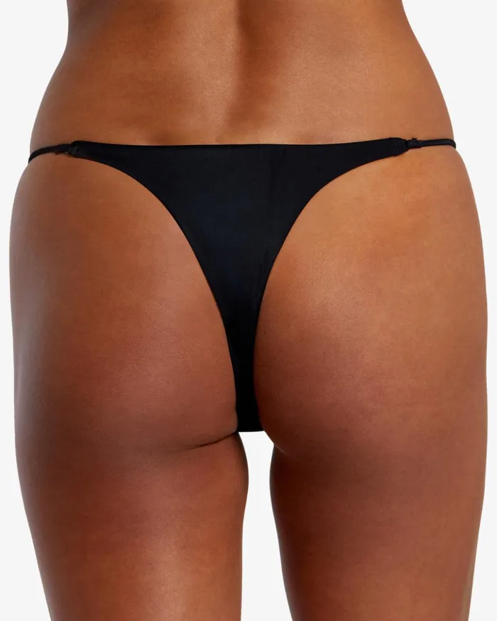 RVCA Bikini Bottoms Solid Ultra Skimpy Bikini Bottoms Black 8211 Women