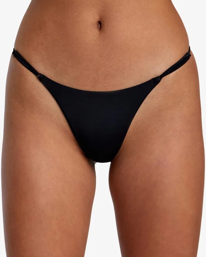 RVCA Bikini Bottoms Solid Ultra Skimpy Bikini Bottoms Black 8211 Women