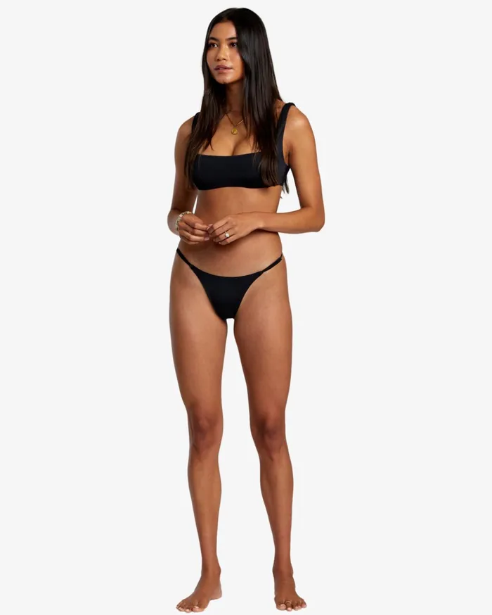 RVCA Bikini Bottoms Solid Ultra Skimpy Bikini Bottoms Black 8211 Women