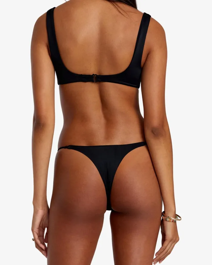 RVCA Bikini Bottoms Solid Ultra Skimpy Bikini Bottoms Black 8211 Women