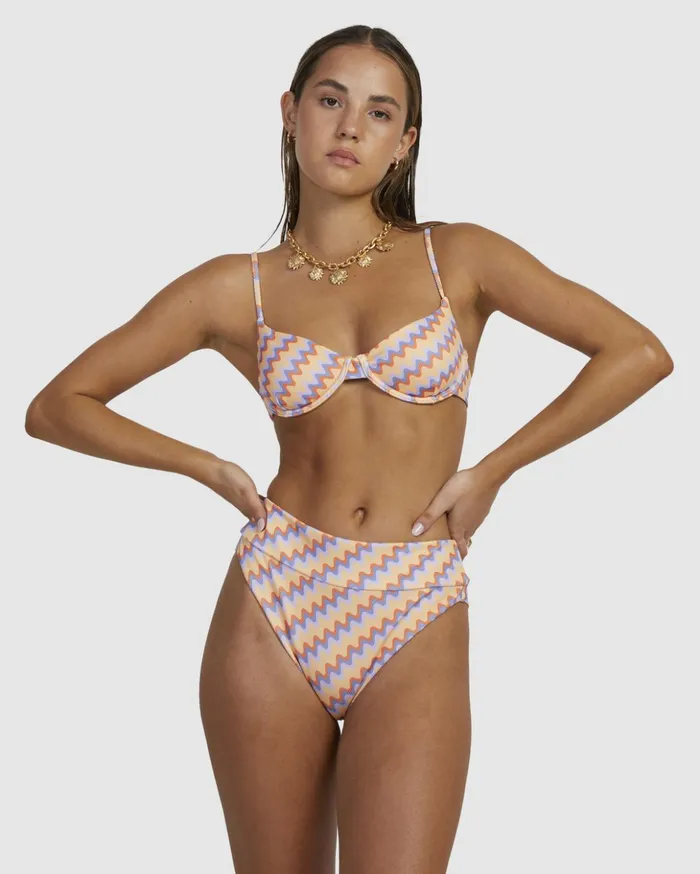 RVCA Bikini Tops Retro Wave Underwired Bikini Top Melon 8211 Women