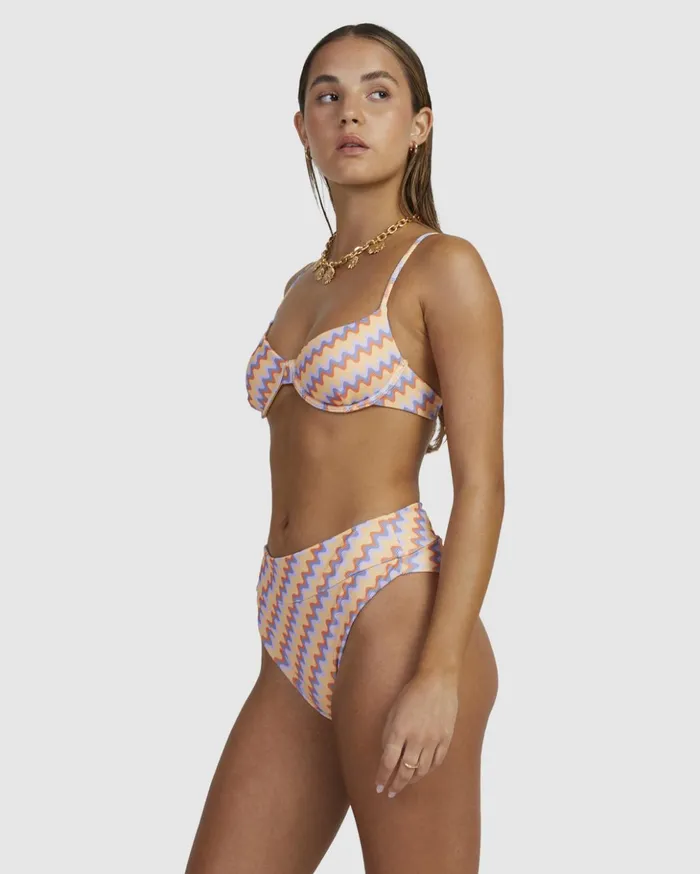 RVCA Bikini Tops Retro Wave Underwired Bikini Top Melon 8211 Women