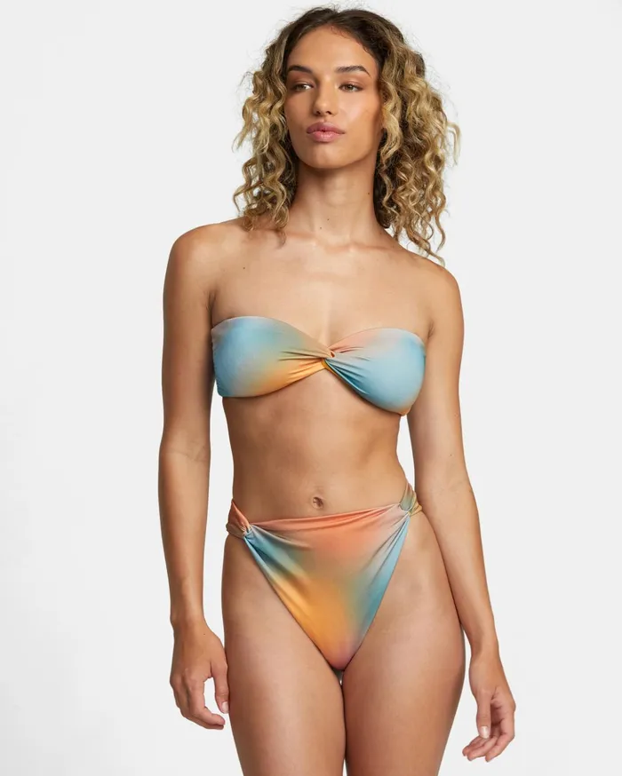 RVCA Bikini Tops Sunset Rose Machado Bandeau Bikini Top Multi 8211 Women