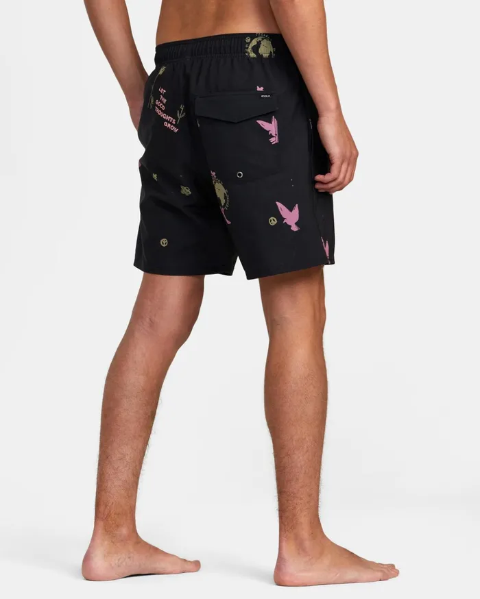 RVCA Boardshorts VA Pigment Elastic Waist Boardshorts 17034 Dark Plum 8211 Men RVCA Boardshorts VA Pigment Elastic Waist Boardshorts 17034 Dark Plum 8211 Men