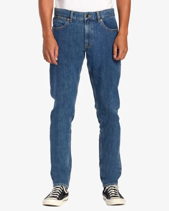 RVCA Denim Weekend Straight Fit Jeans Light Vintage Wash 8211 Men
