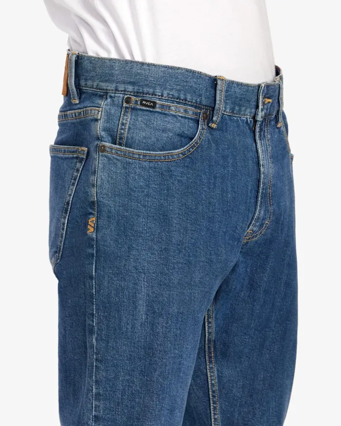 RVCA Denim Weekend Straight Fit Jeans Light Vintage Wash 8211 Men