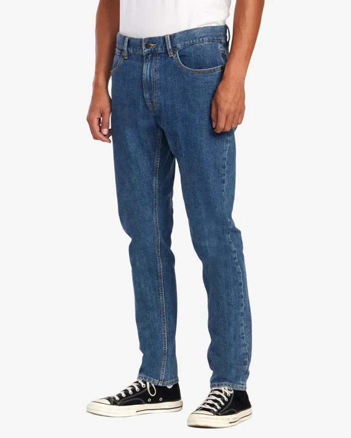 RVCA Denim Weekend Straight Fit Jeans Light Vintage Wash 8211 Men