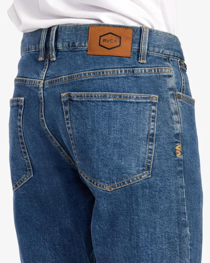 RVCA Denim Weekend Straight Fit Jeans Light Vintage Wash 8211 Men