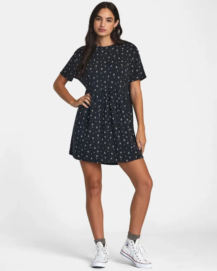 RVCA Dresses Rompers City Pointelle Short Sleeve Dress Rvca Black 8211 Women RVCA Dresses Rompers City Pointelle Short Sleeve Dress Rvca Black 8211 Women