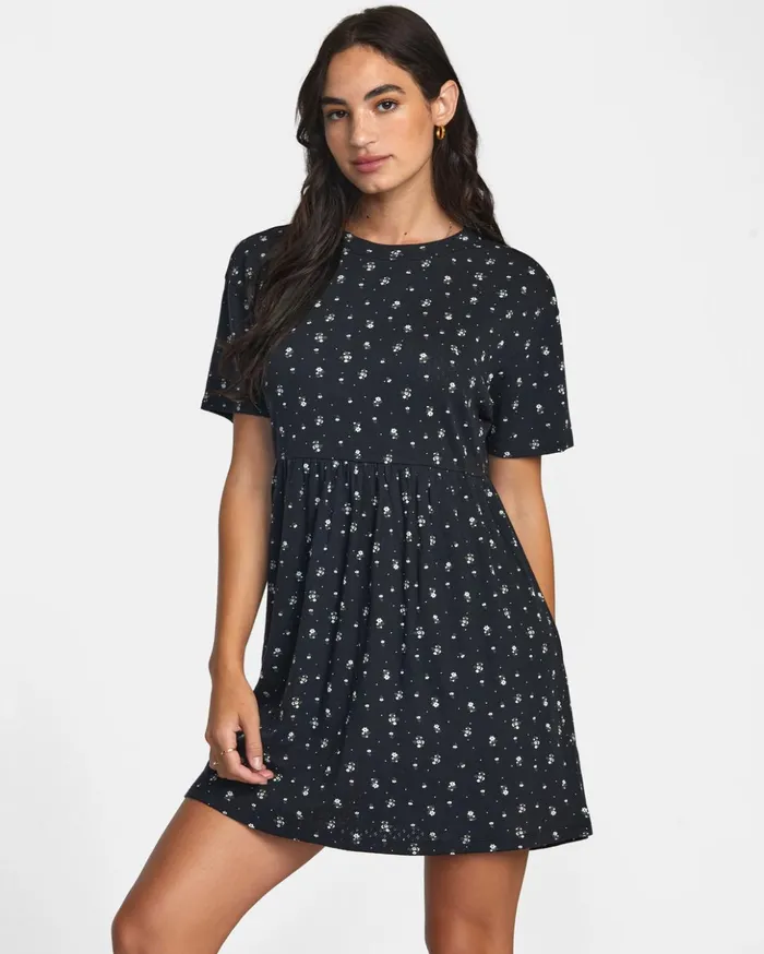 RVCA Dresses Rompers City Pointelle Short Sleeve Dress Rvca Black 8211 Women RVCA Dresses Rompers City Pointelle Short Sleeve Dress Rvca Black 8211 Women