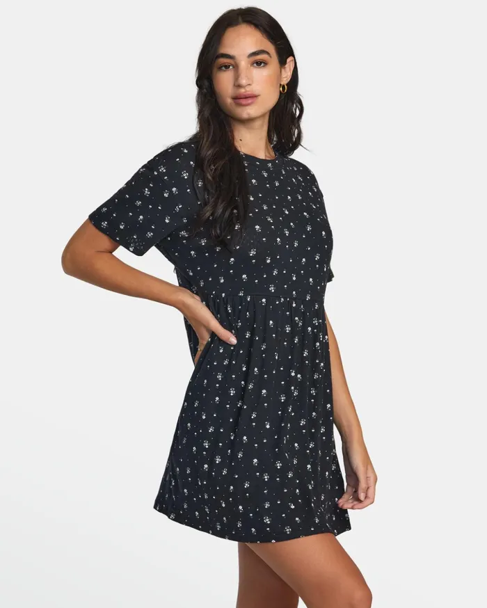 RVCA Dresses Rompers City Pointelle Short Sleeve Dress Rvca Black 8211 Women RVCA Dresses Rompers City Pointelle Short Sleeve Dress Rvca Black 8211 Women