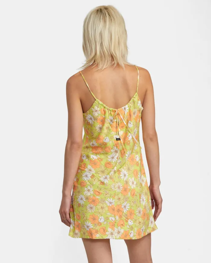 RVCA Dresses Rompers Macarthur Midi Dress Limeade 8211 Women