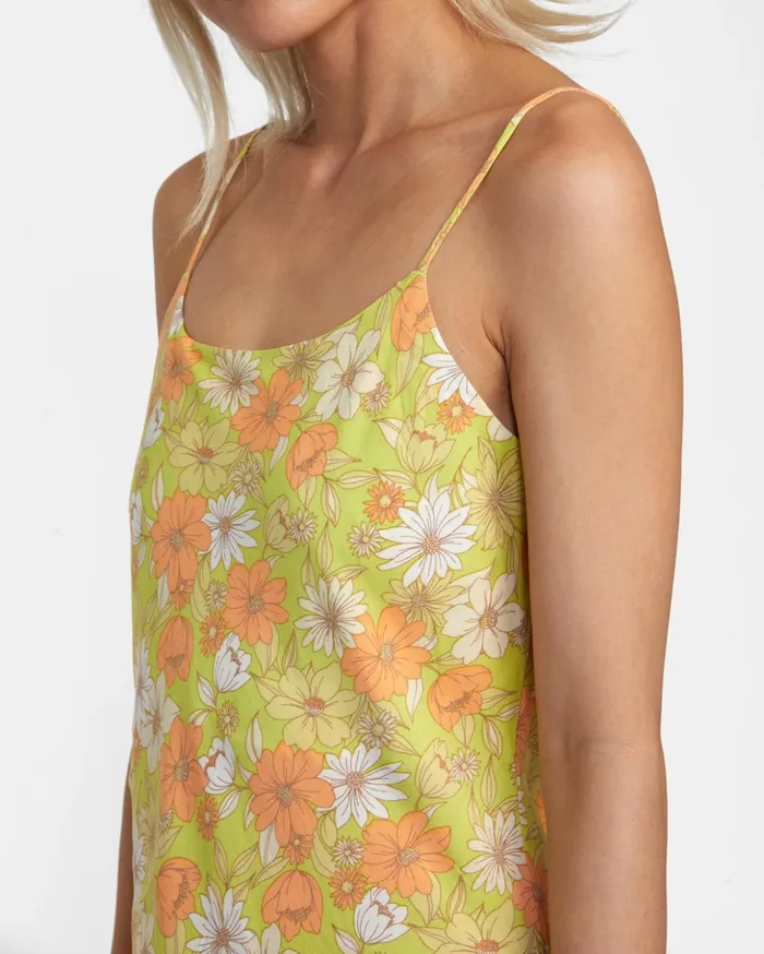 RVCA Dresses Rompers Macarthur Midi Dress Limeade 8211 Women