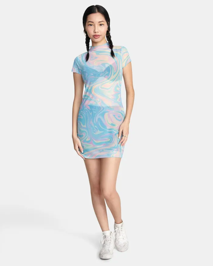 RVCA Dresses Rompers Phantasm Mini Dress Multi 8211 Women