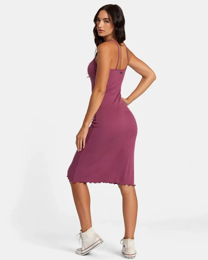 RVCA Dresses Rompers Slink Midi Dress Mulberry 8211 Women