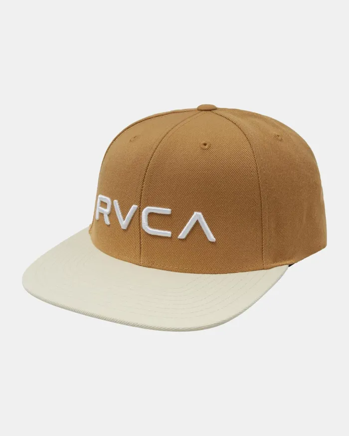 RVCA Hats Beanies RVCA Twill Snapback II Hat British Khaki 8211 Men