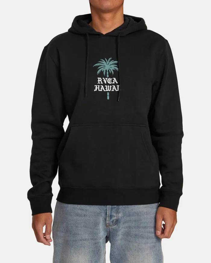 RVCA Hoodies Sweatshirts Barbed Palm Hoodie Black 8211 Men