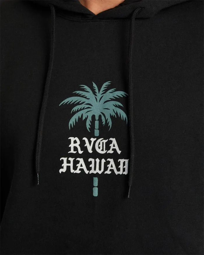 RVCA Hoodies Sweatshirts Barbed Palm Hoodie Black 8211 Men
