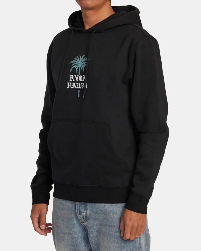 RVCA Hoodies Sweatshirts Barbed Palm Hoodie Black 8211 Men