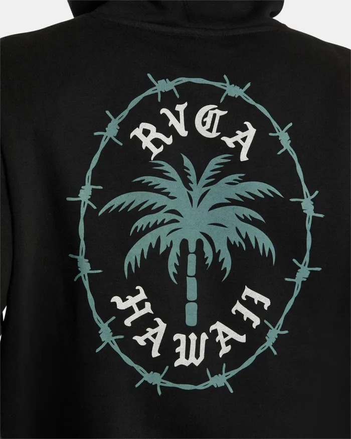 RVCA Hoodies Sweatshirts Barbed Palm Hoodie Black 8211 Men