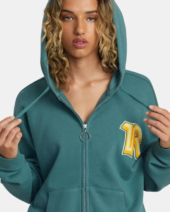 RVCA Hoodies Sweatshirts Rose Machado Thrift ZipUp Hoodie Teal 8211 MenWomen RVCA Hoodies Sweatshirts Rose Machado Thrift ZipUp Hoodie Teal 8211 MenWomen