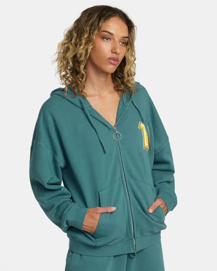 RVCA Hoodies Sweatshirts Rose Machado Thrift ZipUp Hoodie Teal 8211 MenWomen RVCA Hoodies Sweatshirts Rose Machado Thrift ZipUp Hoodie Teal 8211 MenWomen