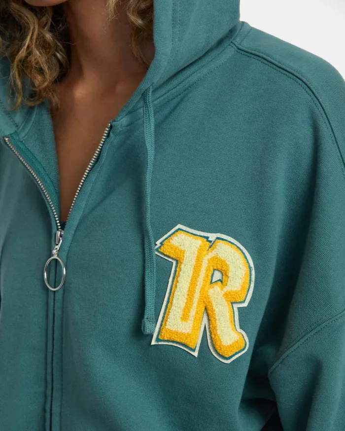 RVCA Hoodies Sweatshirts Rose Machado Thrift ZipUp Hoodie Teal 8211 MenWomen RVCA Hoodies Sweatshirts Rose Machado Thrift ZipUp Hoodie Teal 8211 MenWomen