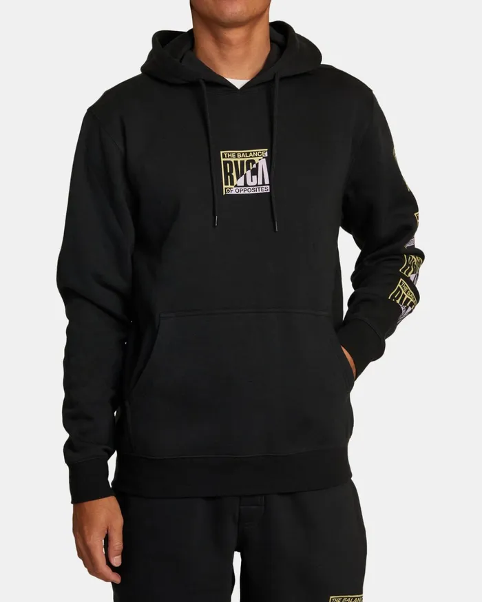 RVCA Hoodies Sweatshirts Splitter Hoodie Black 8211 Men
