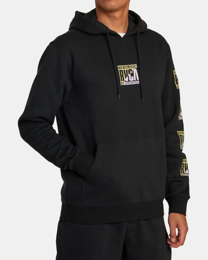 RVCA Hoodies Sweatshirts Splitter Hoodie Black 8211 Men