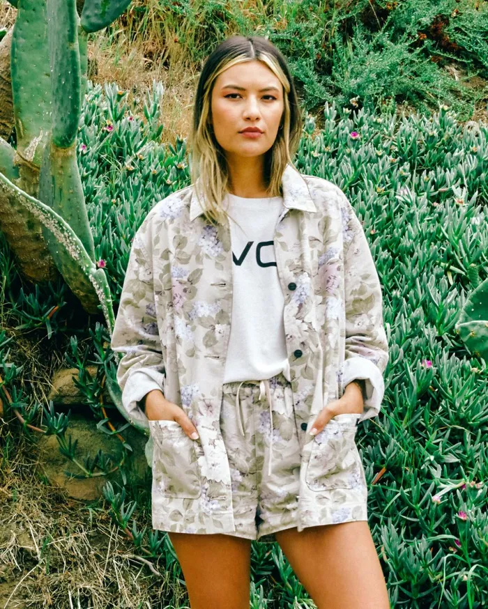 RVCA Jackets Chorelist Oversized Jacket Oatmeal 8211 Women