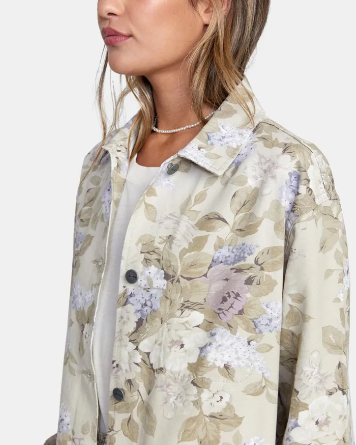 RVCA Jackets Chorelist Oversized Jacket Oatmeal 8211 Women