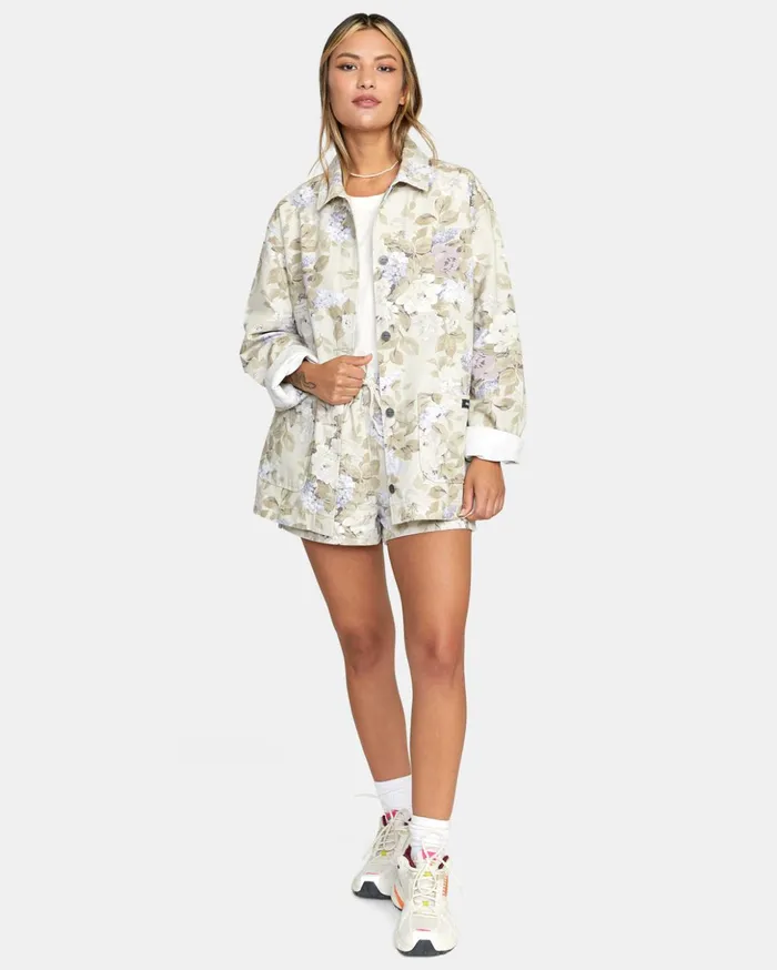 RVCA Jackets Chorelist Oversized Jacket Oatmeal 8211 Women